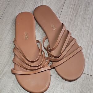 TKEES Tan Multi-Strap Sandals